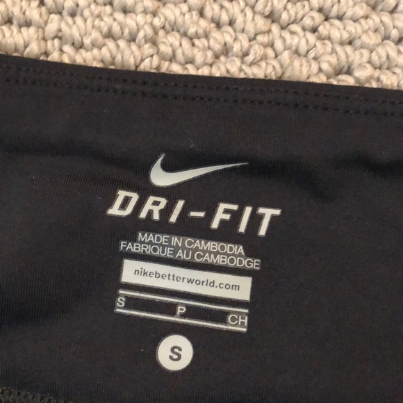Black Dri-FIT Nike Cropped Running Tights Small - Picture 8 of 8